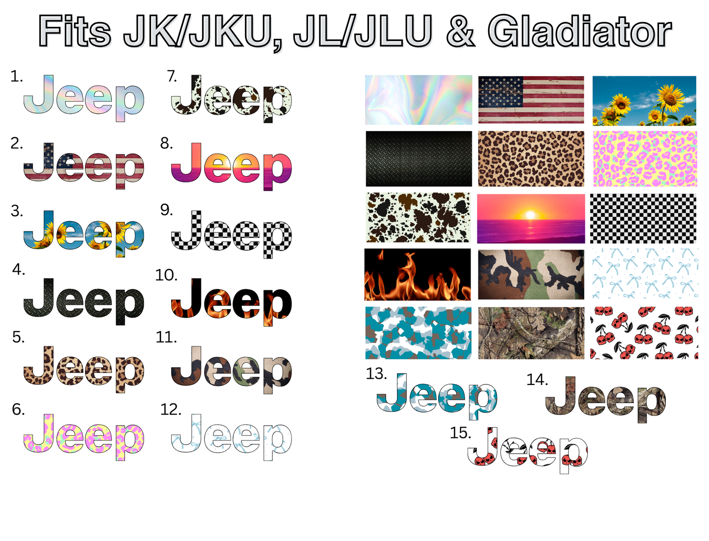 Jeep Steering Wheel Sticker Decal, Wrangler JK, JL, Gladiator