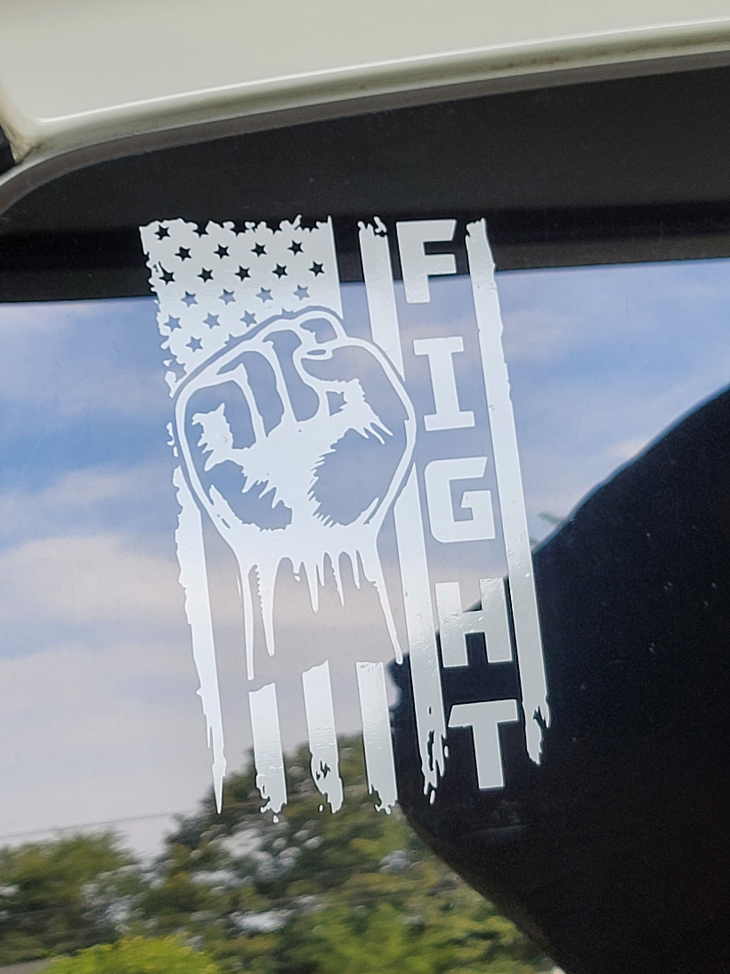 American Fight Flag Decal