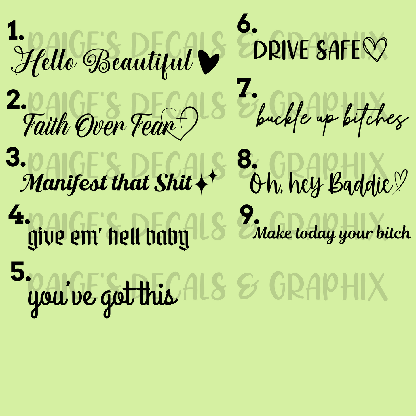 Rearview Mirror Decal