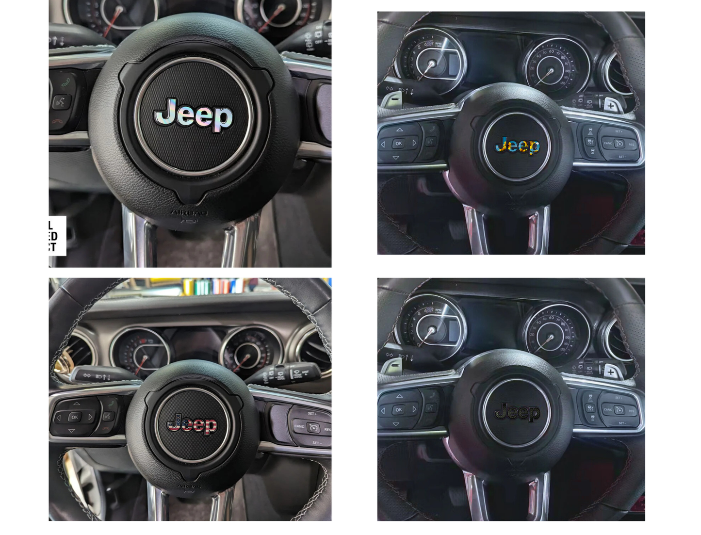 Jeep Steering Wheel Sticker Decal, Wrangler JK, JL, Gladiator